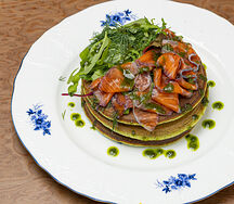 Зеленые панкейки