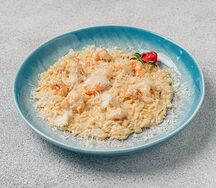 Орзо с тигровыми креветками