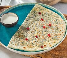 Кутаб с сыром и зеленью