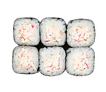 Классический ролл с крабом