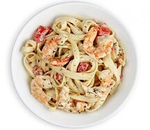 Вок с креветками 