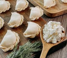 Вареники с адыгейским сыром и зеленью (2)