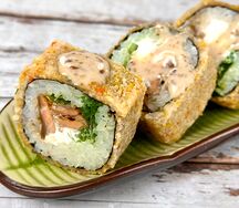 Salmon tempura