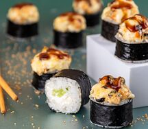 Запеченный с мидиями