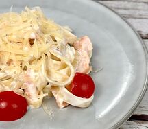 Паста с лососем