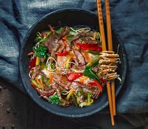 1 с беконом и говядиной