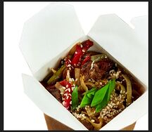 Wok удон с говядиной