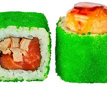 Азия запеченный с лососем и омлетом