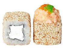 Спайси запеченный с креветкой и острым соусом