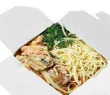 Wok удон лосось терияке