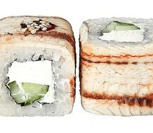 Дракон - обернут угрем внутри сыр и огурец