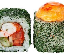 Рок-н-ролл запеченный с лососем и креветками