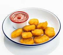 Куриные наггетсы 6 шт с кетчупом 1 шт