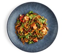 Wok с креветками