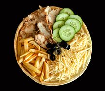 Закрытая пицца Курица-картофель фри