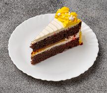 Бисквит, крем-чиз и манго-маракуйя