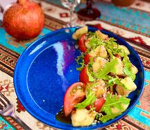 Салат с хрустящими баклажанами 