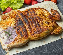 Цыпленок табака на мангале