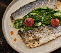 Сибас в сливочном соусе