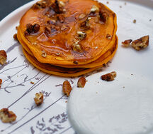 Оладьи из батата с сиропом топинамбура