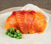 Оливье со слабосоленым лососем