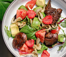 Салат с печенью цыплёнка