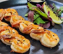 Обжаренные тигровые креветки