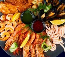 Сет из морепродуктов на гриле