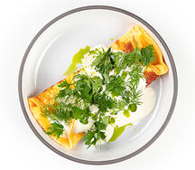 Омлет со страчателлой и пармезаном