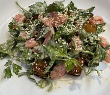 Салат с хрустящим баклажаном 