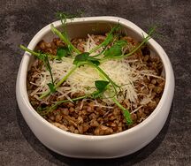 Каша гречневая с грибами и пармезаном