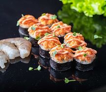 Запечённый тартар с креветкой