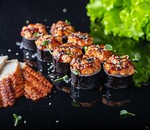 Запечённый тартар с угрём