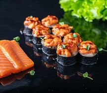 Запечённый тартар с лососем