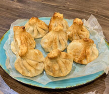 Жареные хинкали с картошкой