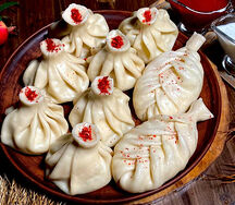 Хинкали со свининой и говядиной