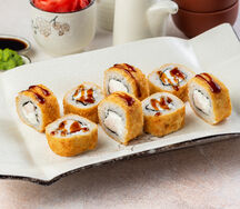 Жареный ролл с курицей