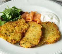 Драники с лососем