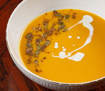 Крем-суп из тыквы на кокосовом молоке 
