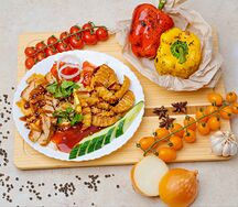 Шаурма на тарелке