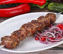 Мякоть баранины на мангале