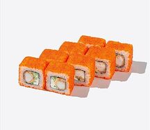 Сливочная креветка и тобико