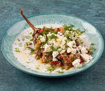 Салат теплый Мелидзана Хориятики