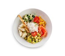 Боул с лососем и устричным соусом