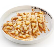 Блинчики с яблоком и карамелью