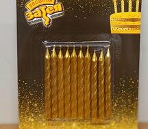 Свечи для торта Витые золото