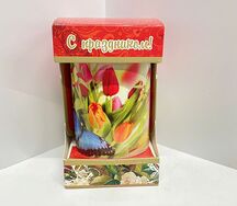 Чай черный и кружка Тюльпаны