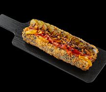 Sushi Hotdog с томленой рваной говядиной