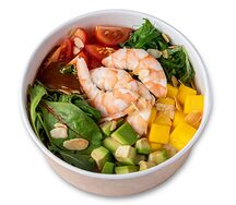 Тропический поке-боул с креветкой и манго