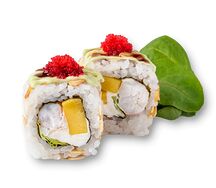 Миндальная эби с манго и салатом